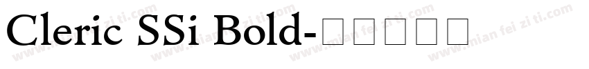Cleric SSi Bold字体转换